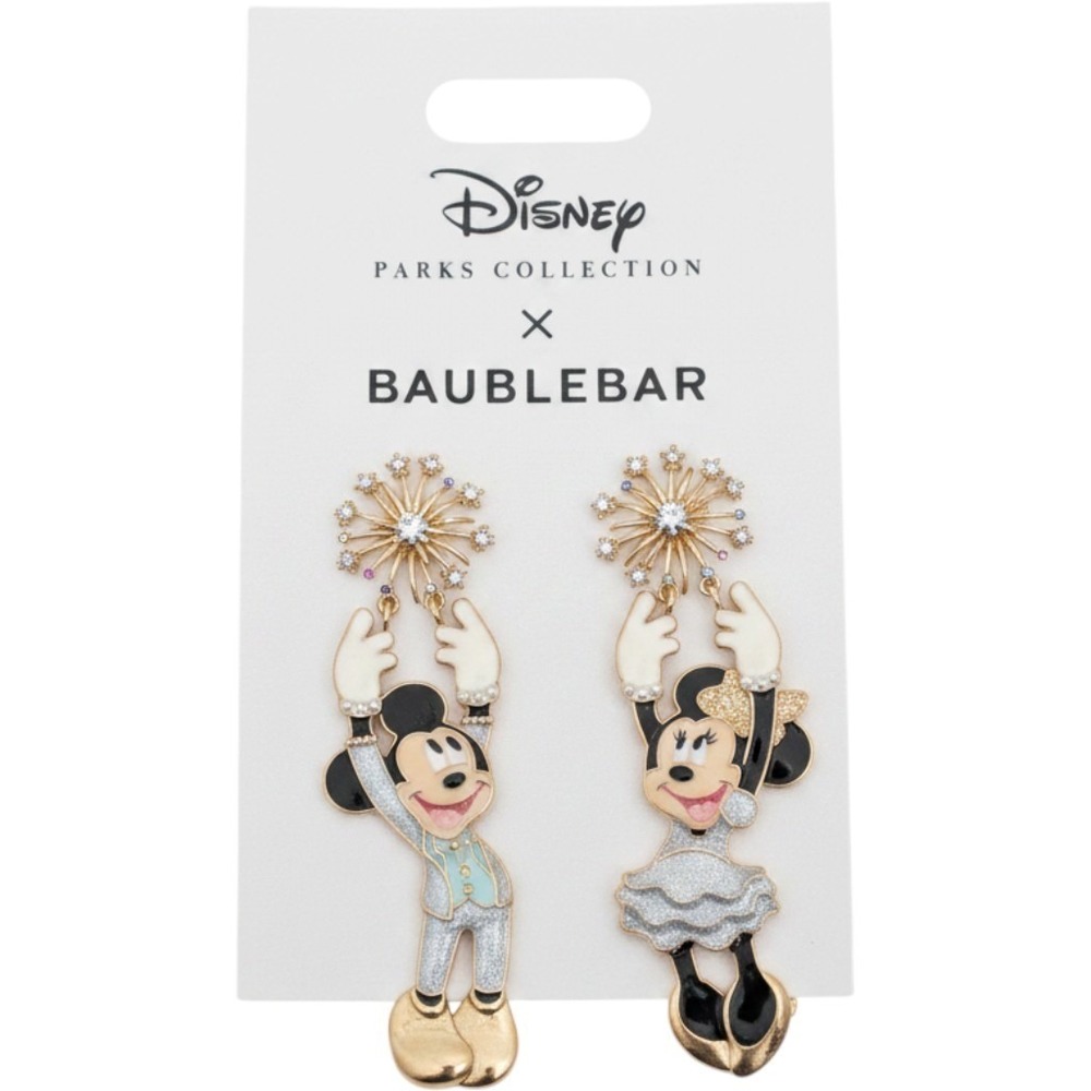 DISNEY X BAUBLEBAR 50th Anniversary Celebrate Minnie & Mickey Mouse Earrings NEW